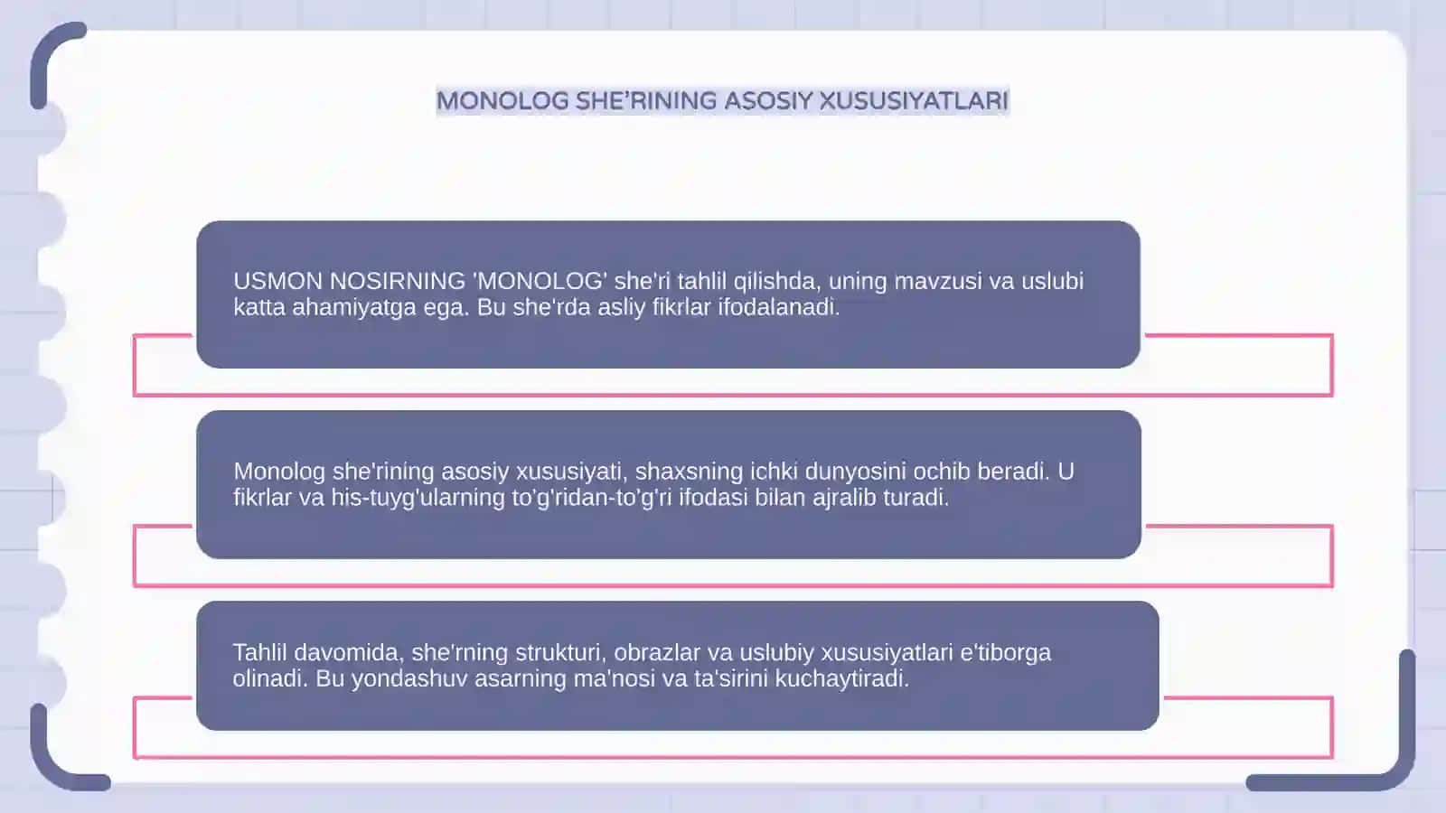 USMON NOSIRNING "MONOLOG" SHE'RINI TAHLIL QILISH 4