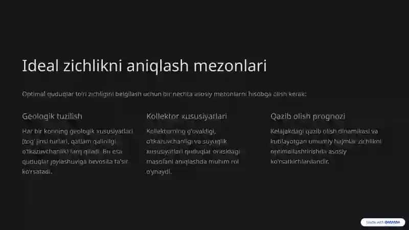 Quduqlar toʻri zichligi muammosi 4