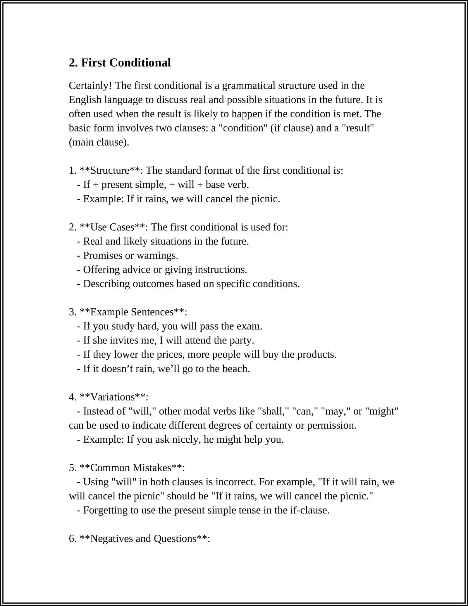 CONDITIONALS 4