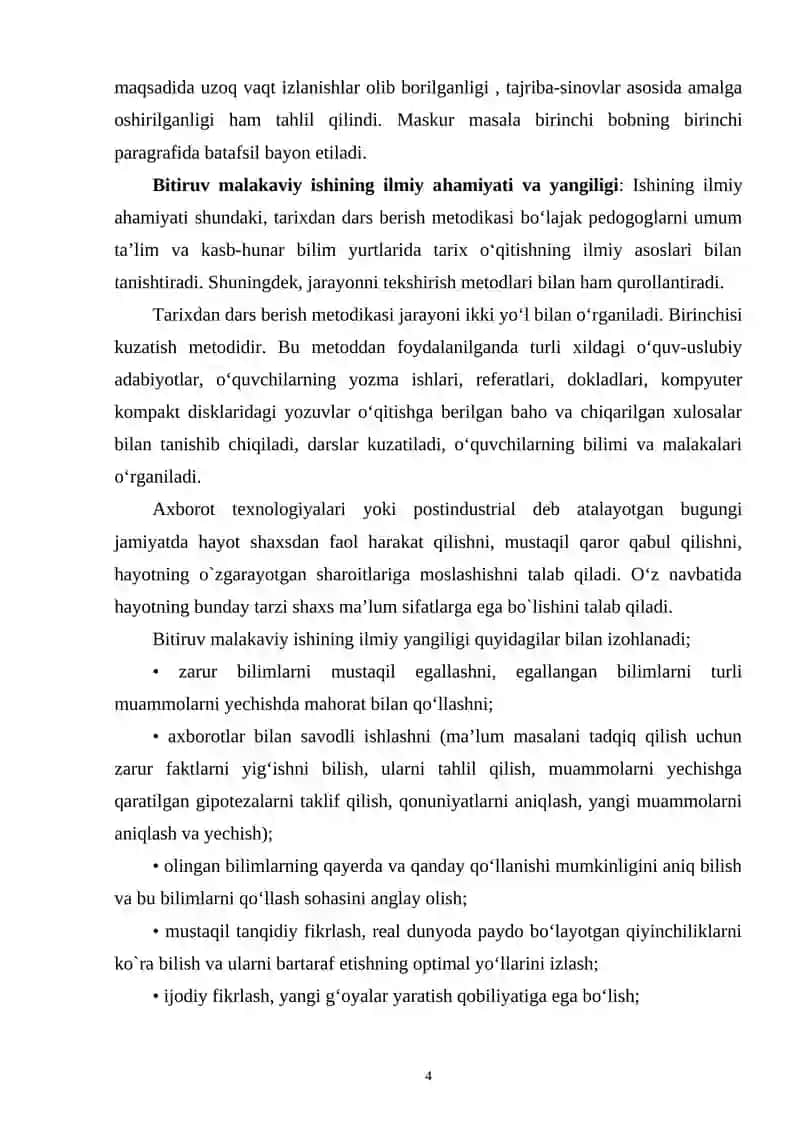 TARIX DARSLARIDA MUAMMOLI TEXNOLOGIYALARDAN FOYDALANISH 4