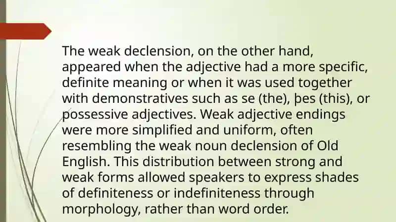 The Historical Development of Adjective Declensions 4