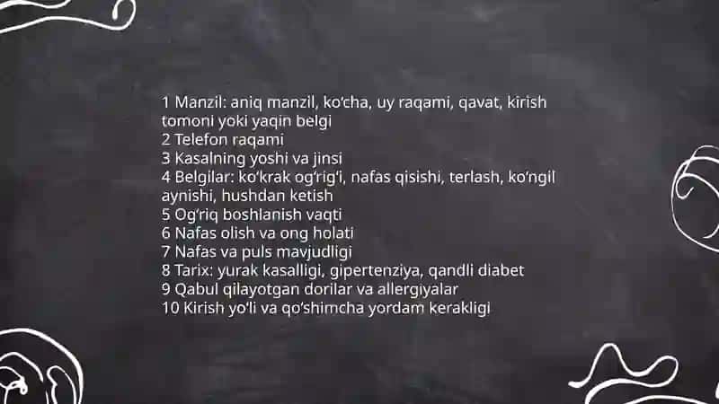 Miokard infarktida kechiktirib bo‘lmaydigan yordam choralari 4