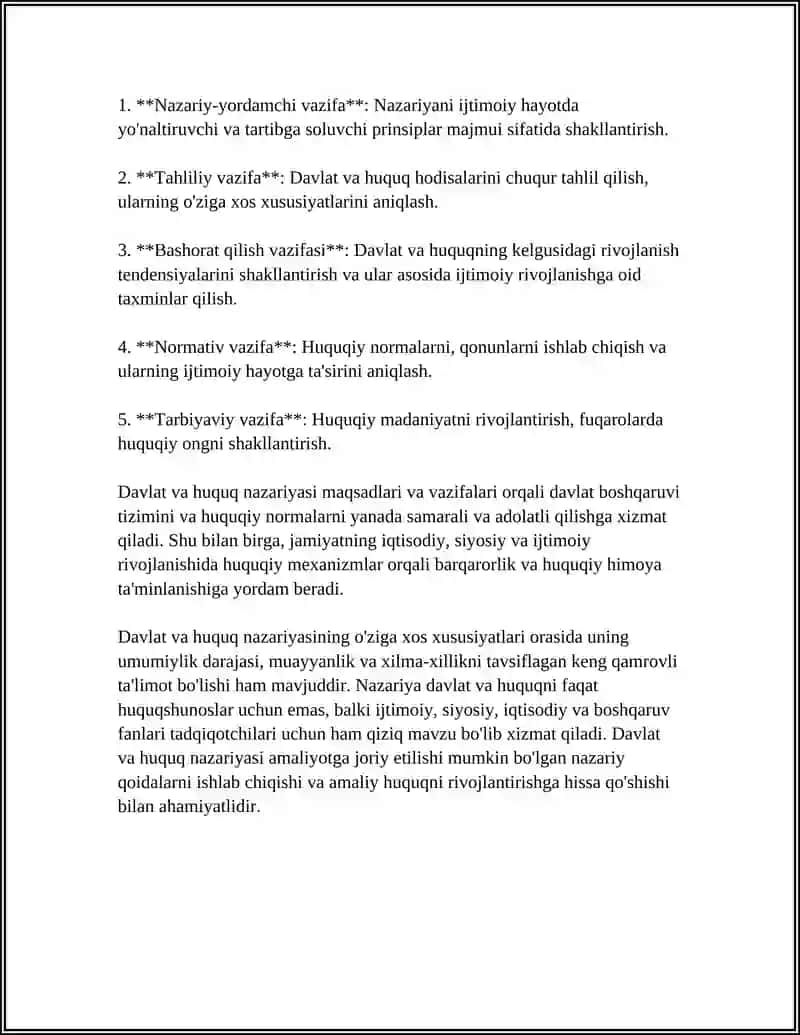DAVLAT VA HUQUQ NAZARIYASINING PREDMETI VA UNING OZIGA XOS HUSUSIYATLARI 4