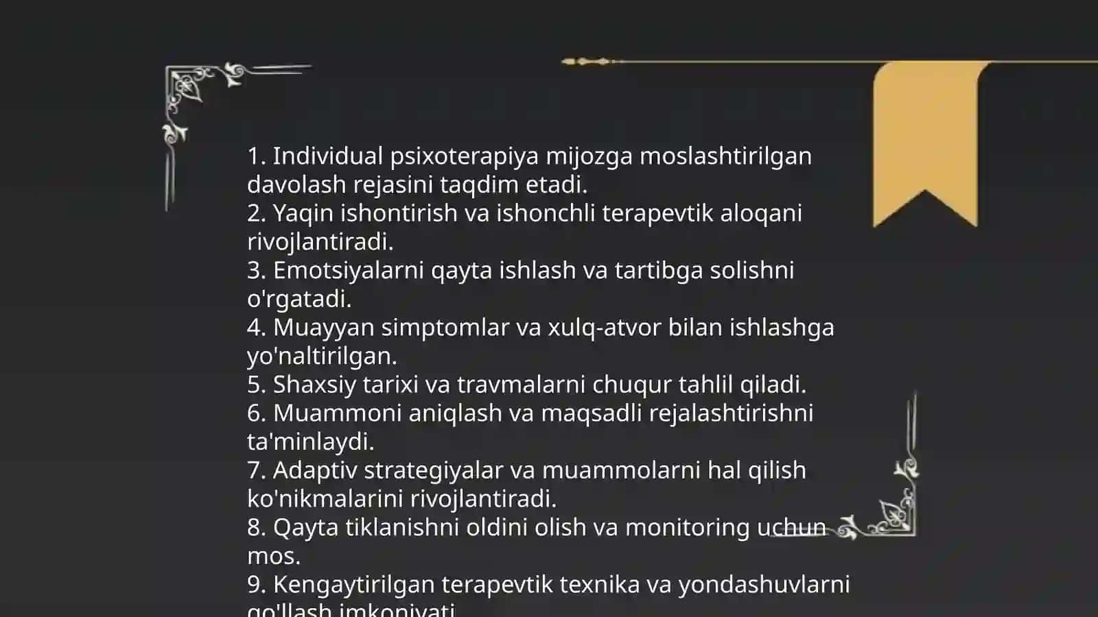 Psixologiyada psixoterapiyaning imkoniyatlari 4