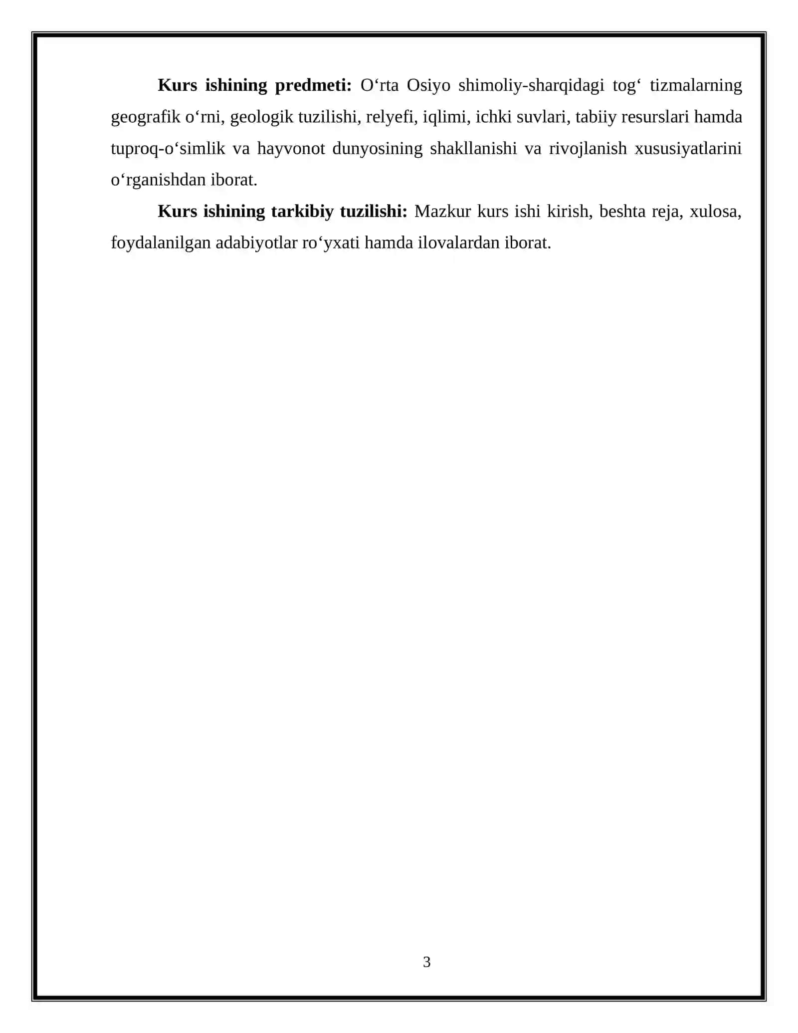 O’rta Osiyo shimoliy sharqidagi tizmalarga tabiiy geografik tavsif 4