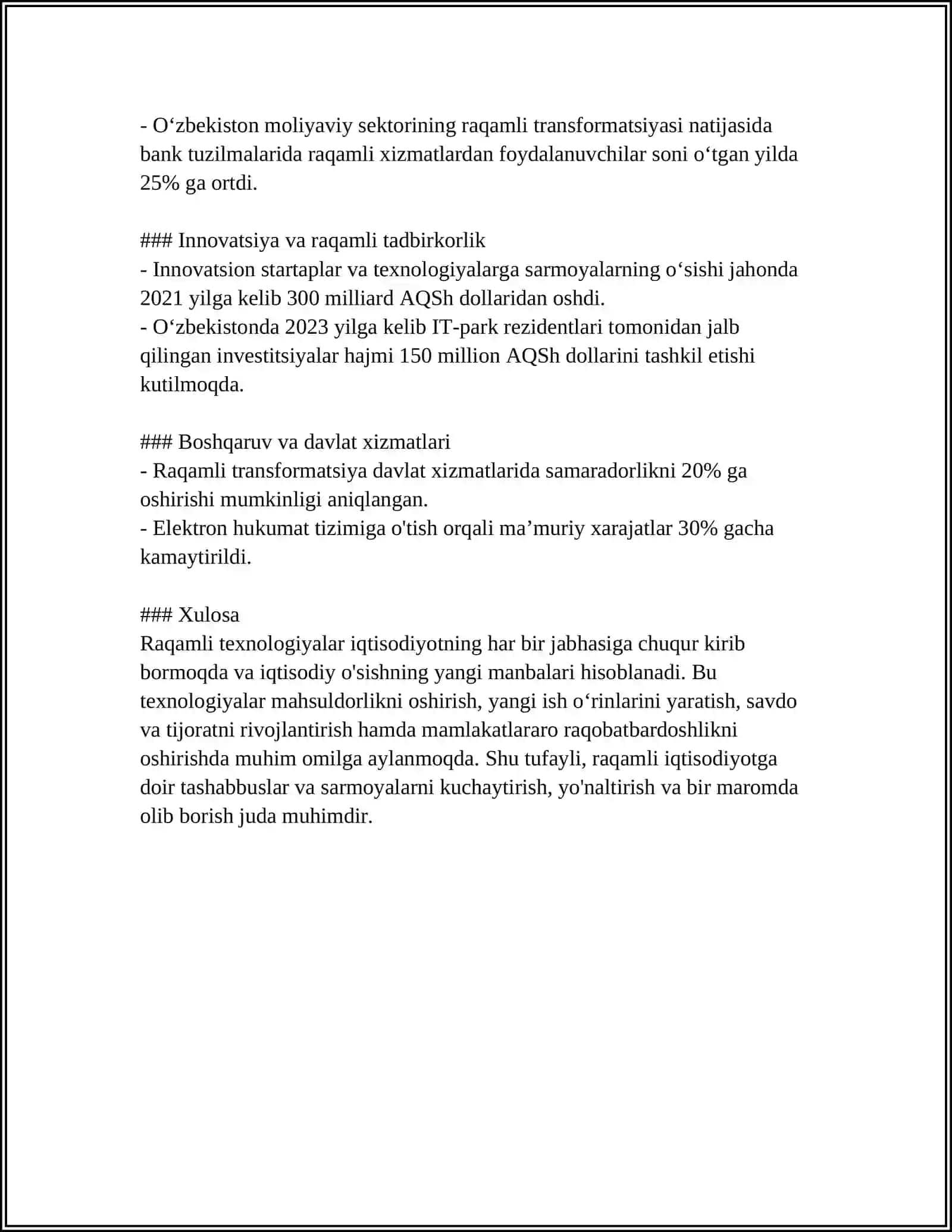 Raqamli texnologiyalarning iqtisodiyotga ta'siri 4