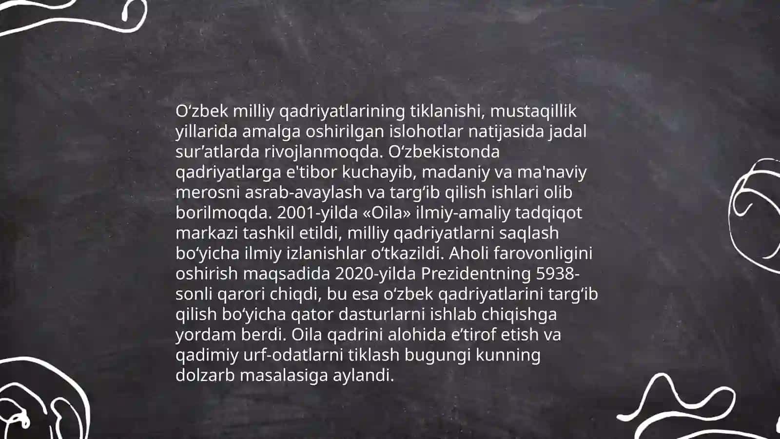Yangi O'zbekistonda amalga oshirlayotgan ma'naviy o'zgarishlar 4