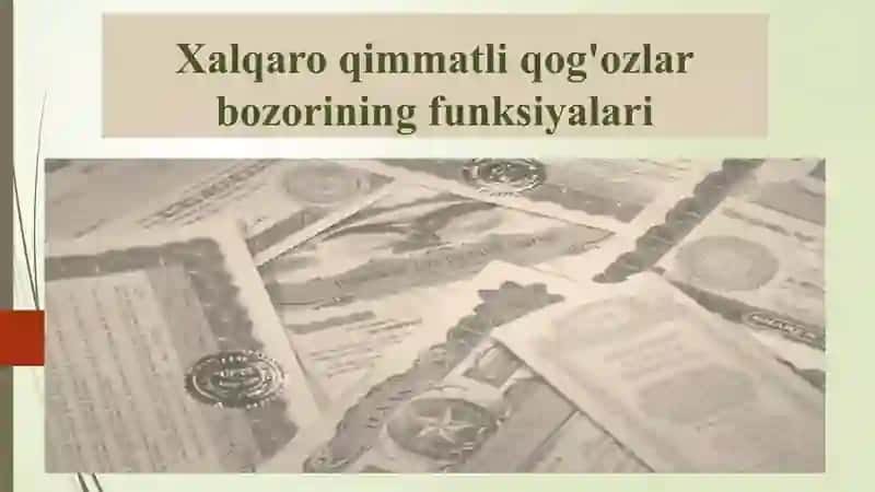 Qimmatli qog‘ozlar bozorining shakllari 4