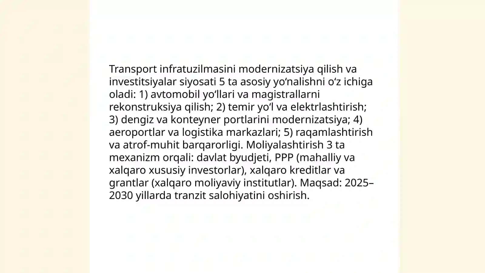 Davlatning sanoat va transportini rivojlantirish boʻyicha iqtisodiy siyosat 4