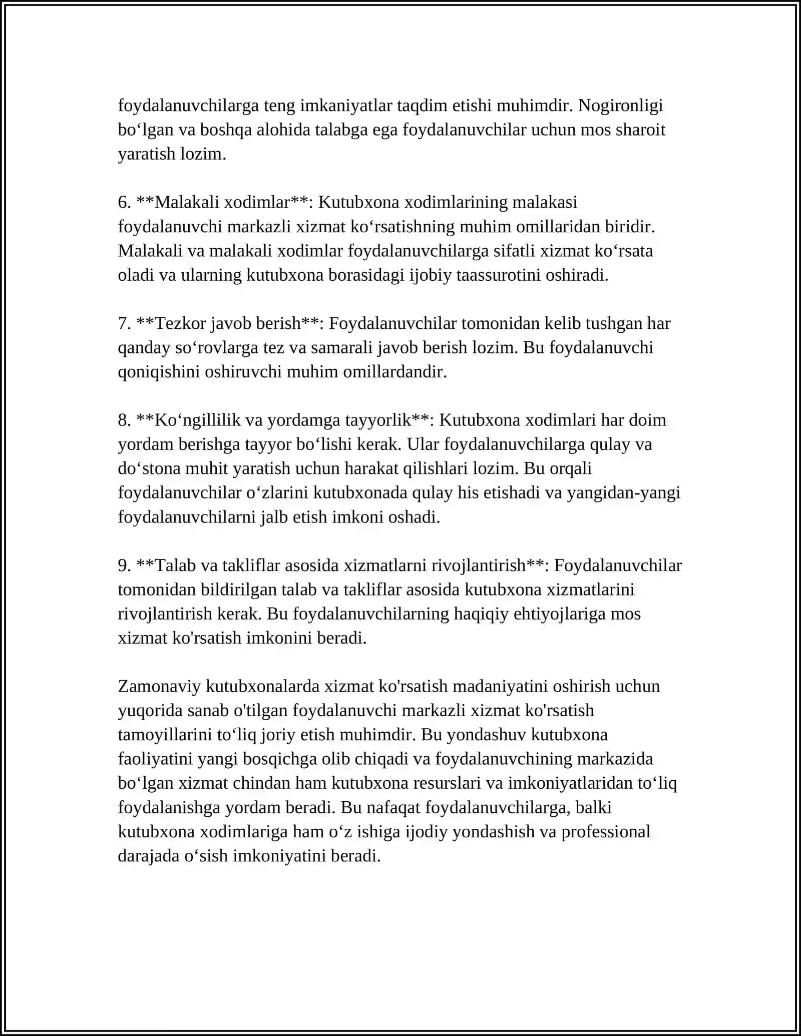 ZAMONAVIY KUTUBXONALARDA XIZMAT KO‘RSATISH MADANIYATI 4