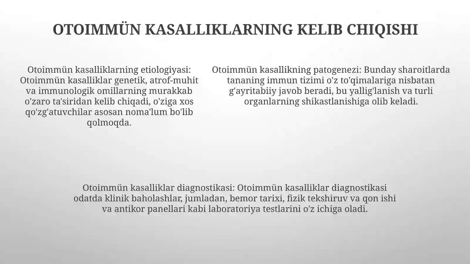 Autoimmun Va Allergik Kasalliklar KelibChiqishi,Kechishi,Diagnostikasi 4