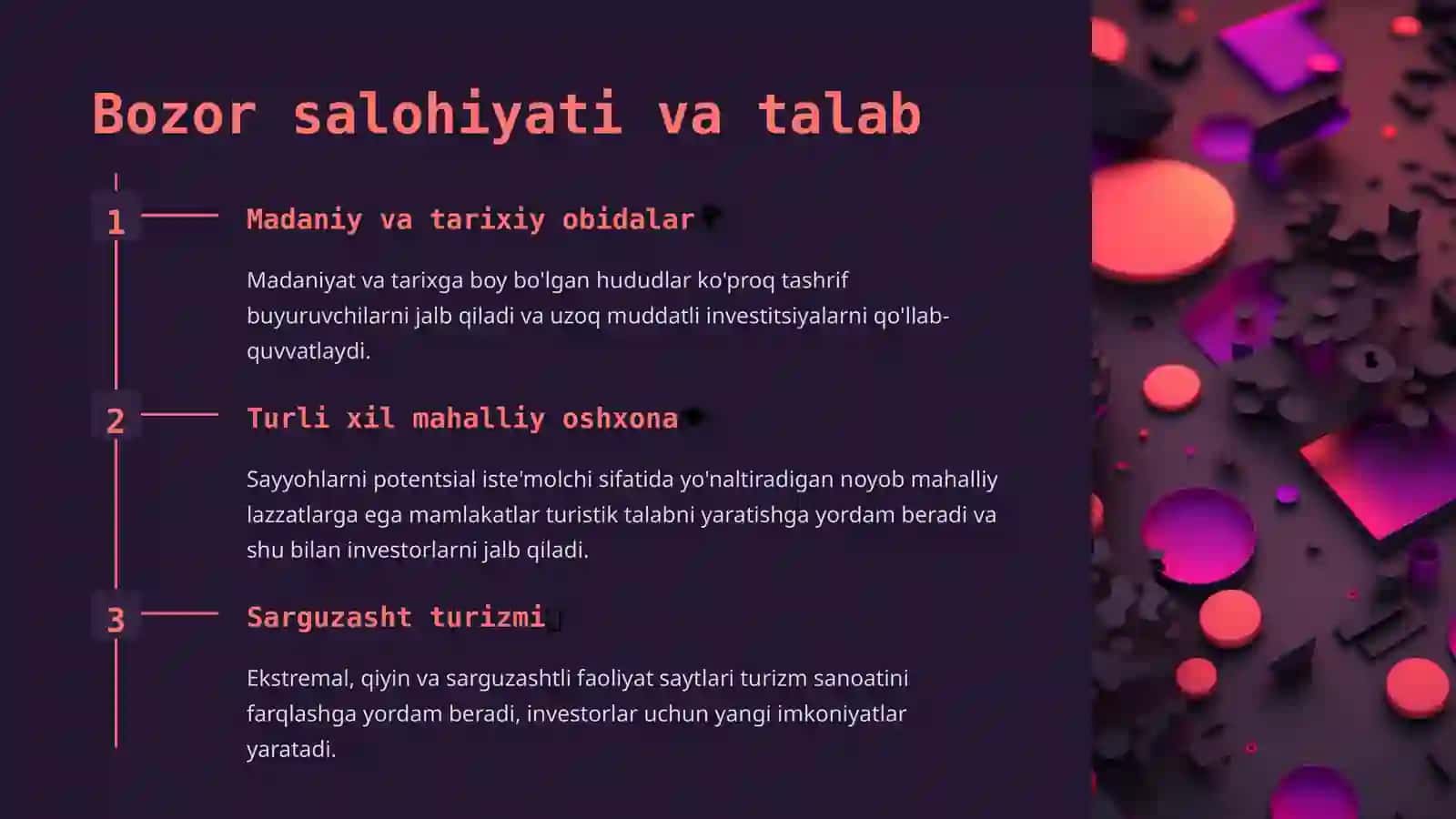 Turizm sohasiga xorijiy investitsiyalarni jalb qilish mexanizmi 4