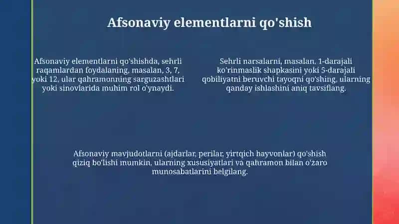 Matndan ertak yaratish 4