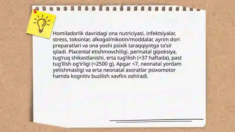 Psixik taraqqiyot shartlari 4