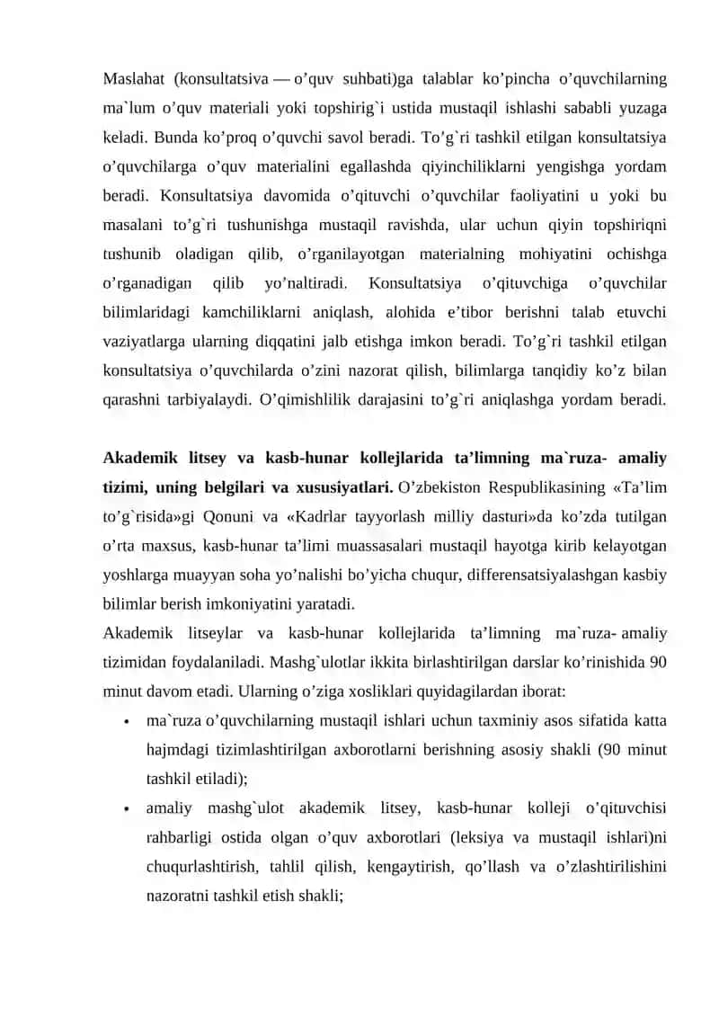 Darsga tayyorgarlik ko’rish va uni o’tish 4