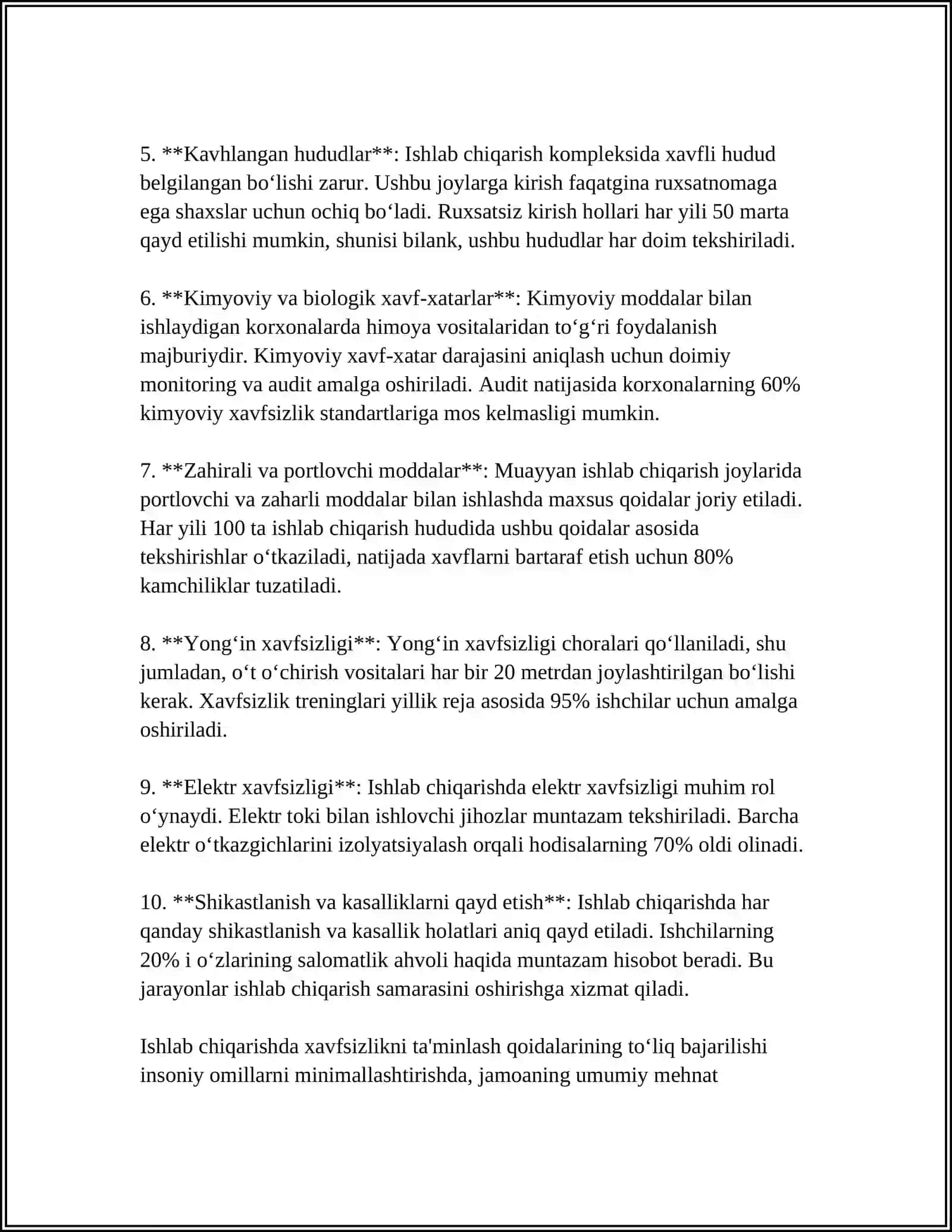 ISHLAB CHIQARISHDA SODIR BO'LAYOTGAN BAXTSIZ HODISALAR VA KASB KASALLIGI 4