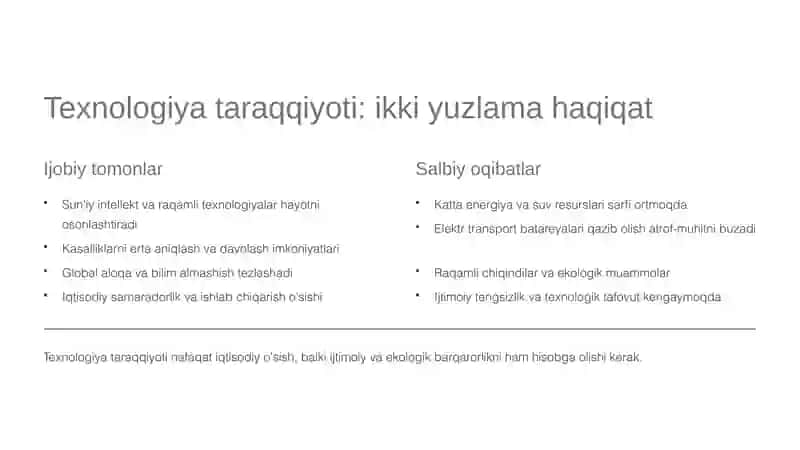 Samarasi yuqori va past bo‘lgan texnologiyalar. Turli davlatlardagi holatlarni o‘rganish 4