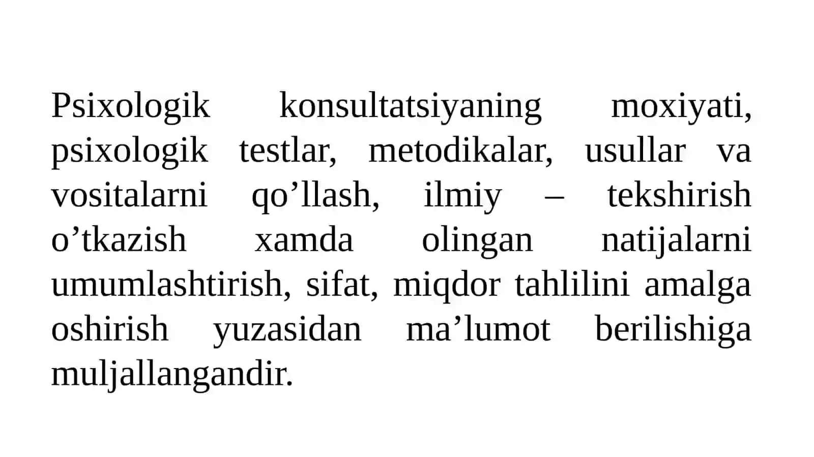 Psixologik konsultatsiyaning asosiy tushunchalari va predmeti 4