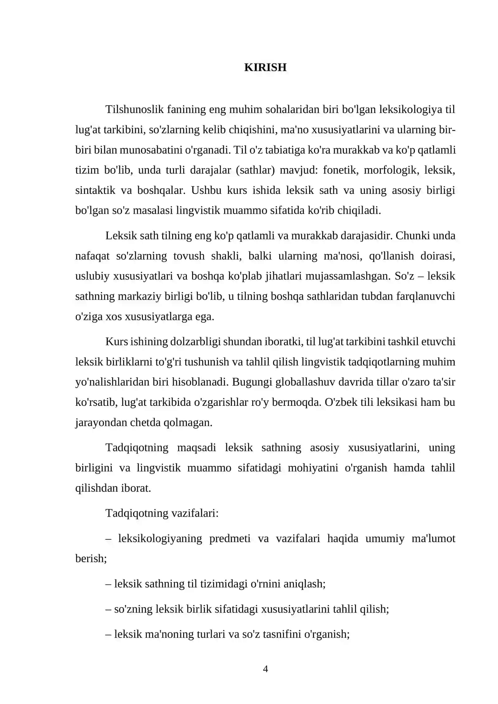 LEKSIK SATH VA UNING BIRLIGI LINGVISTIK MUAMMO SIFATIDA 4