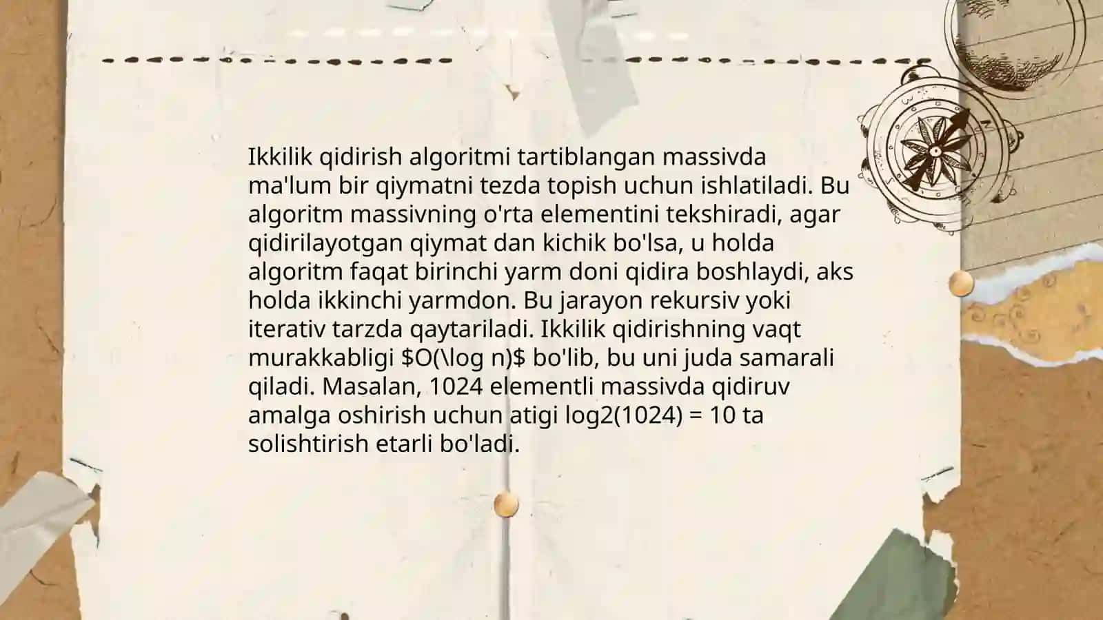 Ikkilik qidirish (Biniary search) 4