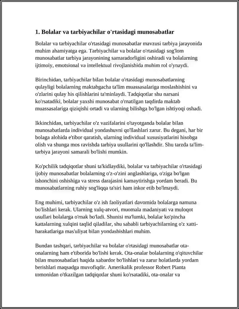 PSIXOLOGIYA SOHASI BOLALAR VA TARBIYACHILAR GURUH VA SHAXSLARARO MUNOSABATLARNI BOSHQARISH BOLALARNING INDIVIDUAL XUSUSIYATLARINI HISOBGA OLISH IRODA MOTIVATSIYA MUSTAQILLIK KOMUNIKATSIYANI RIVOJLANTIRISH 4