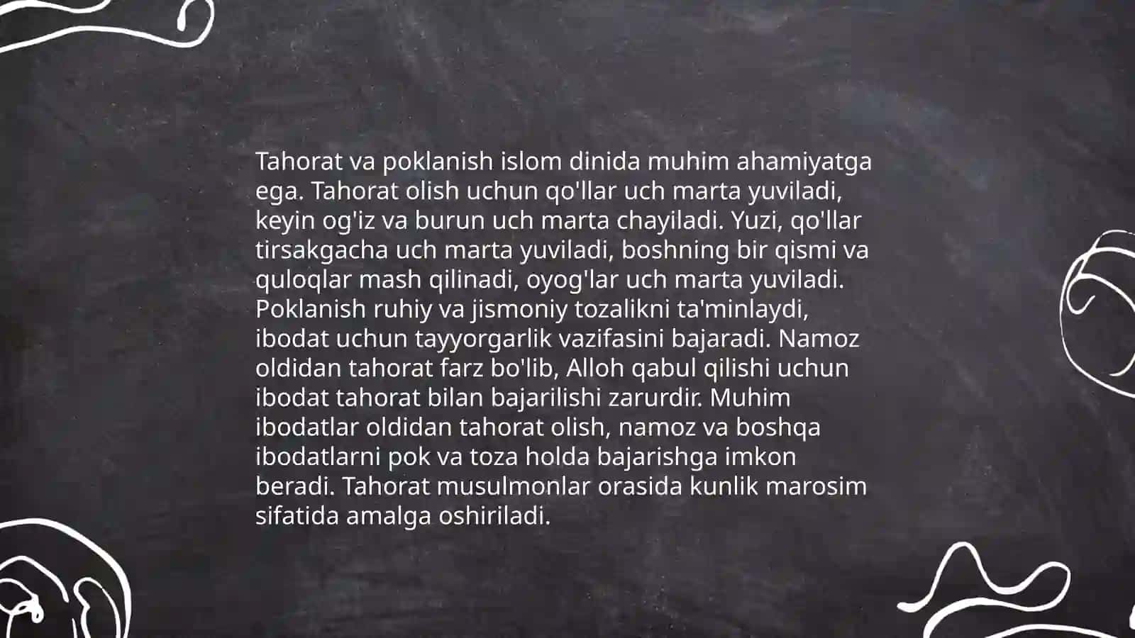 Islom dini ta'limoti. Islomda amallar tasnifi 4