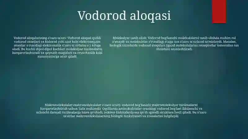 Malekulalar Bilan Makromalekulalarning O'Zaro Oqibatlari 4