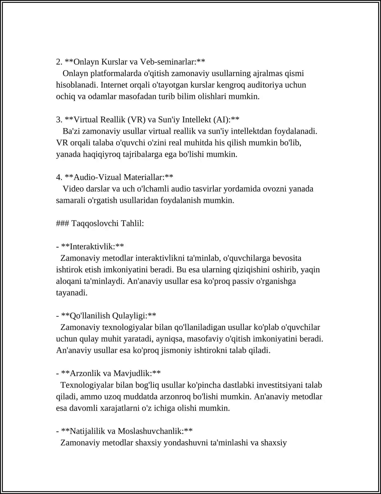 SAVOD OʻRGATISH METODLARIGA QIYOSIY TANQIDIY TAHLIL 4