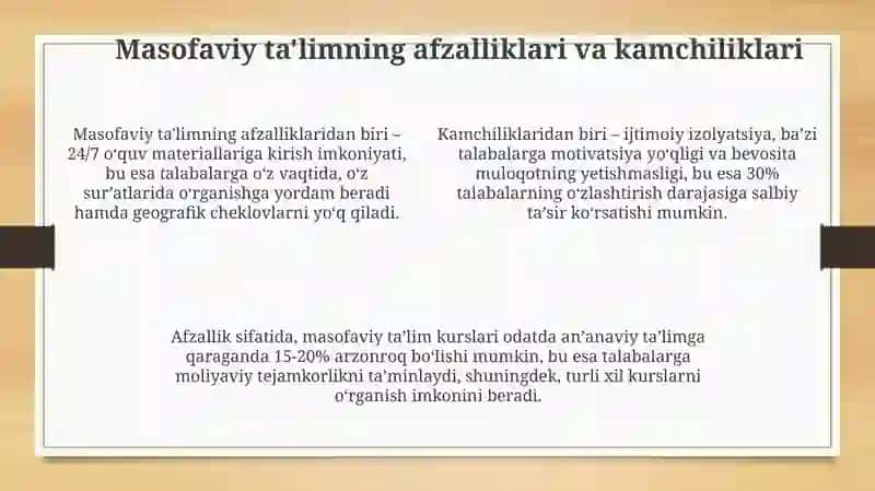 Masofaviy ta'limni tashkil etish va boshqarish 4