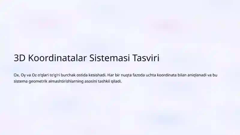 Fazoda Geometrik Almashtirishlar 4