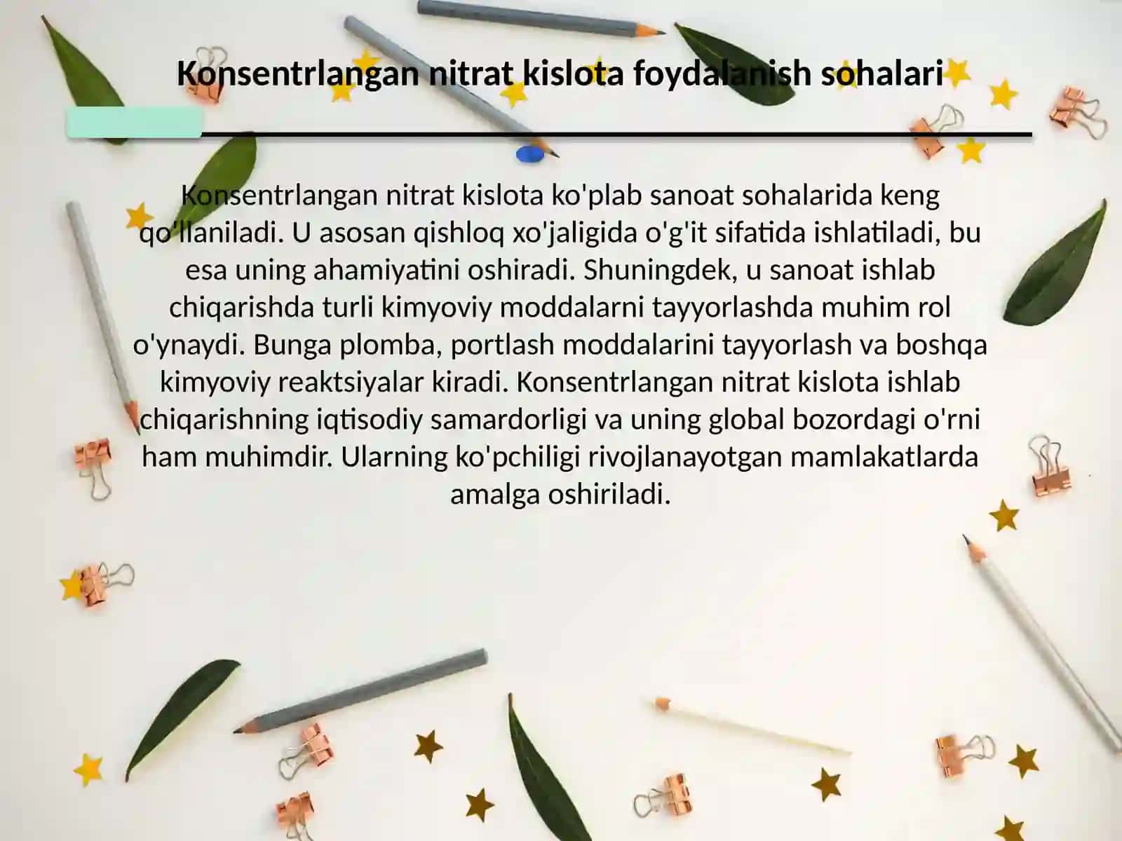 Konsentrlangan nitrat kislota ishlab chiqarish jarayoni 4