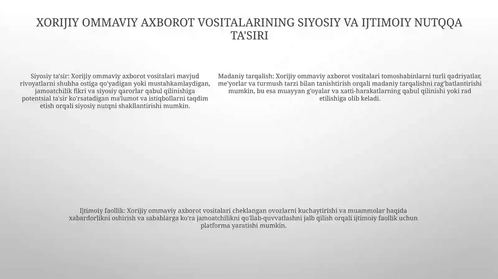 Xorijiy Ommaviy Axborot Vositalarini Media Zamondagi O'Rni 4