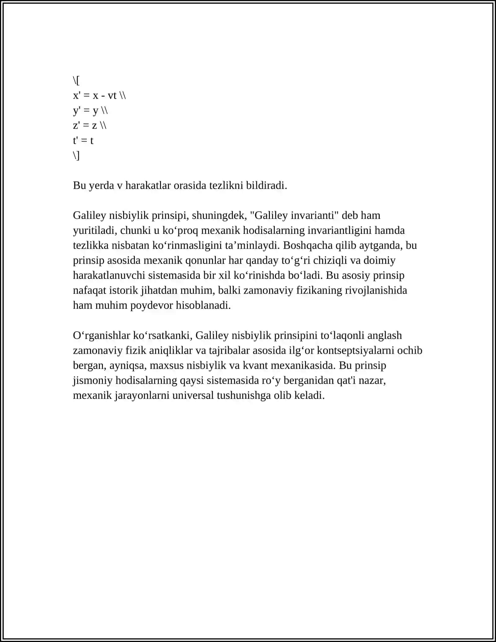 GALILEYNING NISBIYLIK PRINSIPI 4