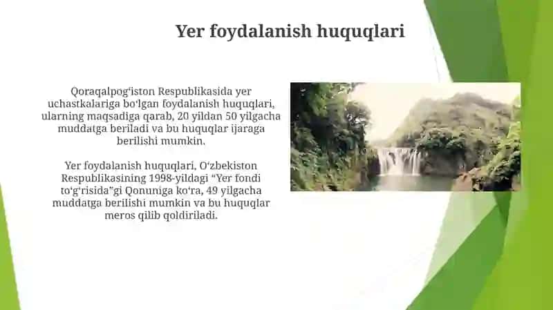 Yerga egalik va yerdan foydalanish huquqi 4