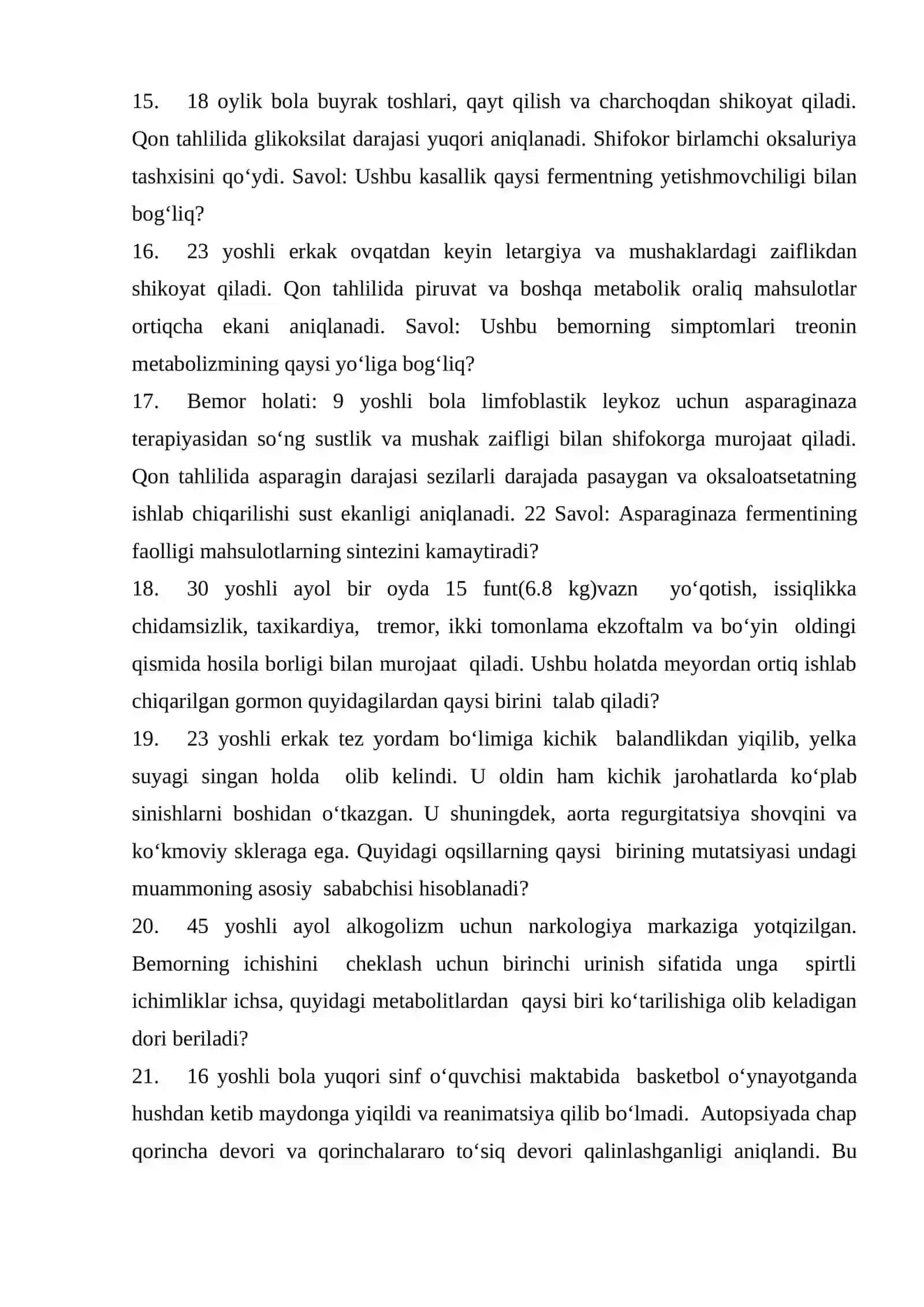 4- semestr ON savollari vaziyatli masala 4