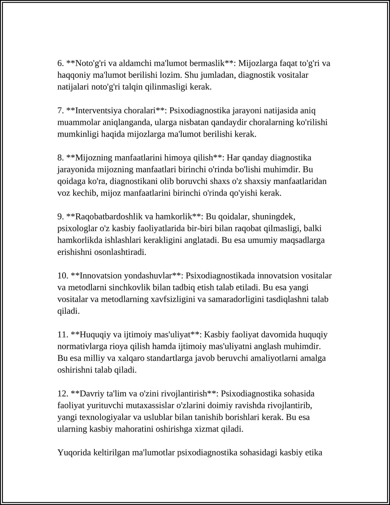 PSIXODIAGNOSTIKANING KASBIY-AXLOQIY JIHATLARI 4