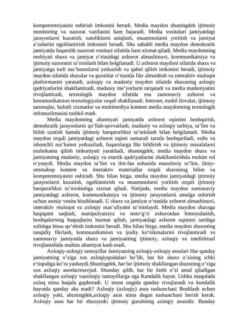 Media muhitida axloqiy tamoyillar 4
