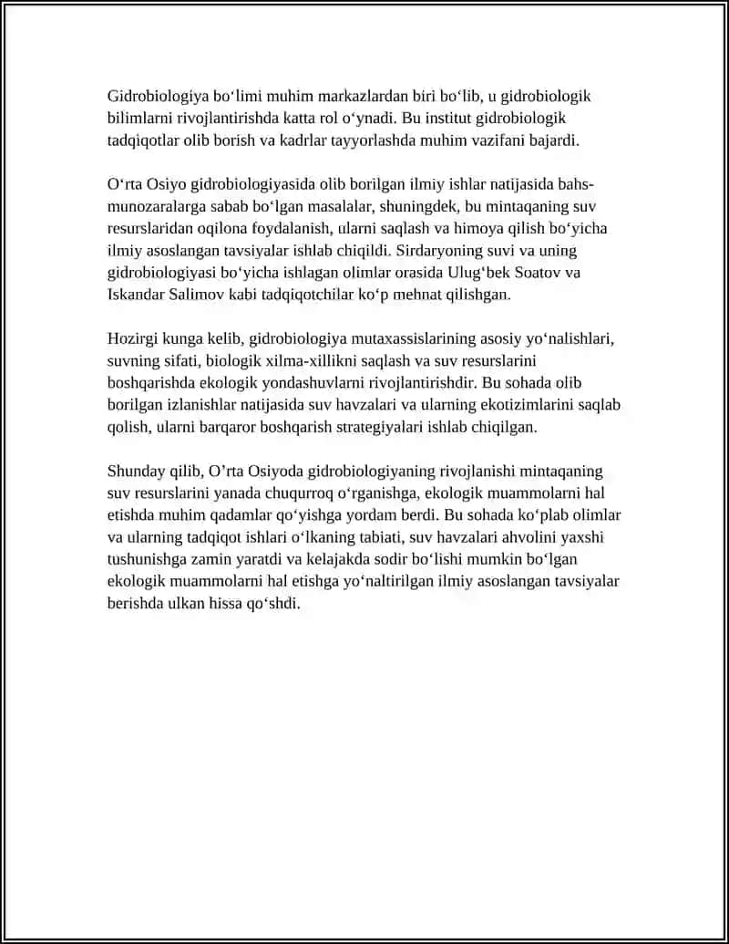 Gidrobiologiya Fanining Rivojlanishi 4