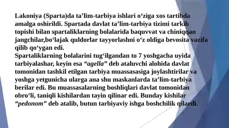 Qadimgi Yunoniston, Rim va Hindiston dədə-Tarbiyatizimi hamda pedagogik fikrlar taraqqiyoti 4