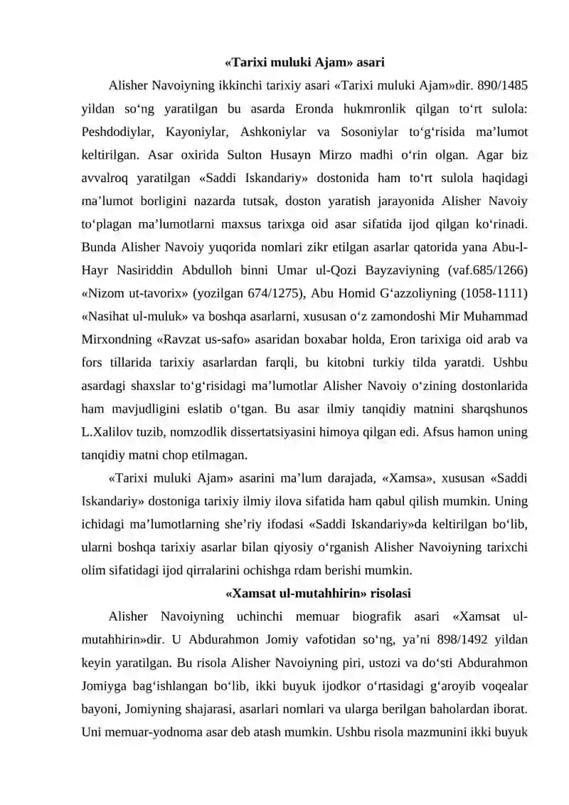Alisher Navoiyning tarixiy manba asarlari 4