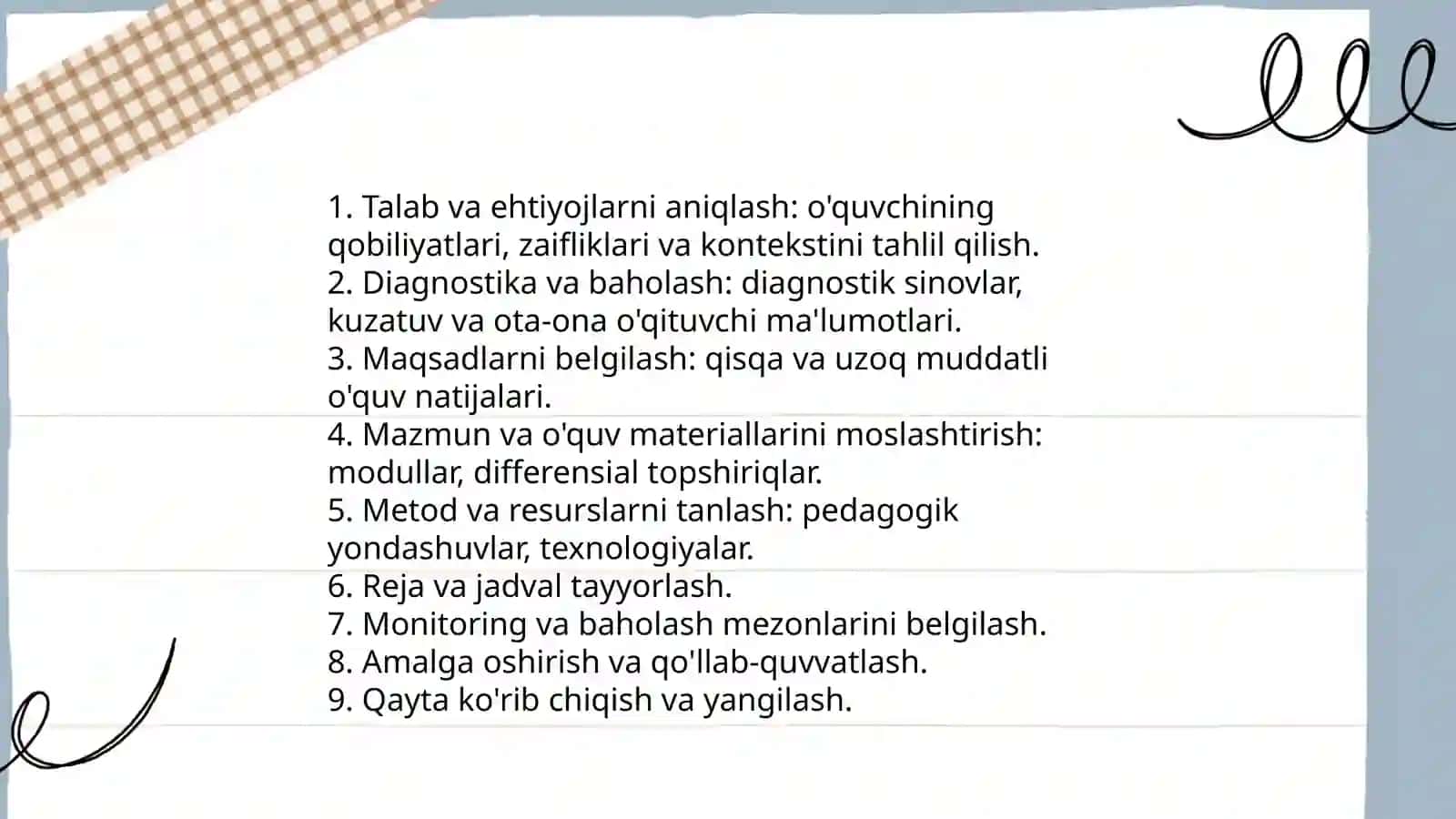 Taʼlimning universal dizayni va individual taʼlim dasturi 4