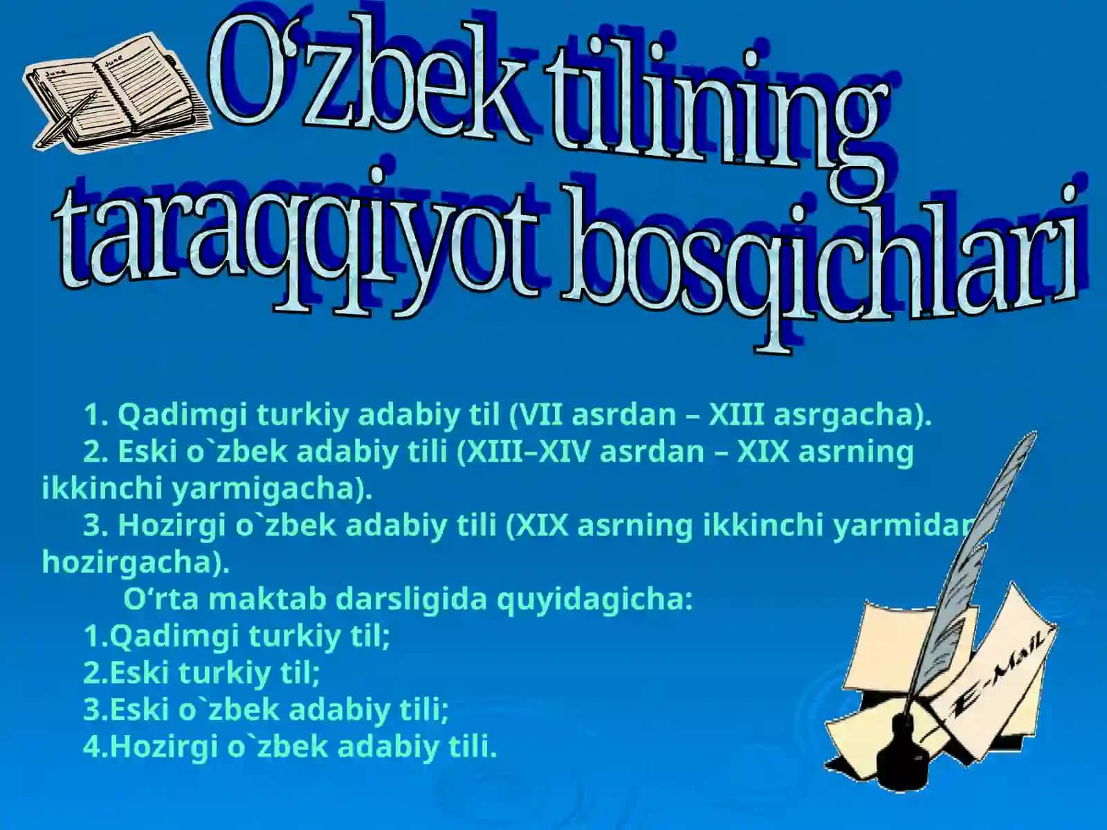 O'zbek tiliga davlat  tili maqomi berildi 4
