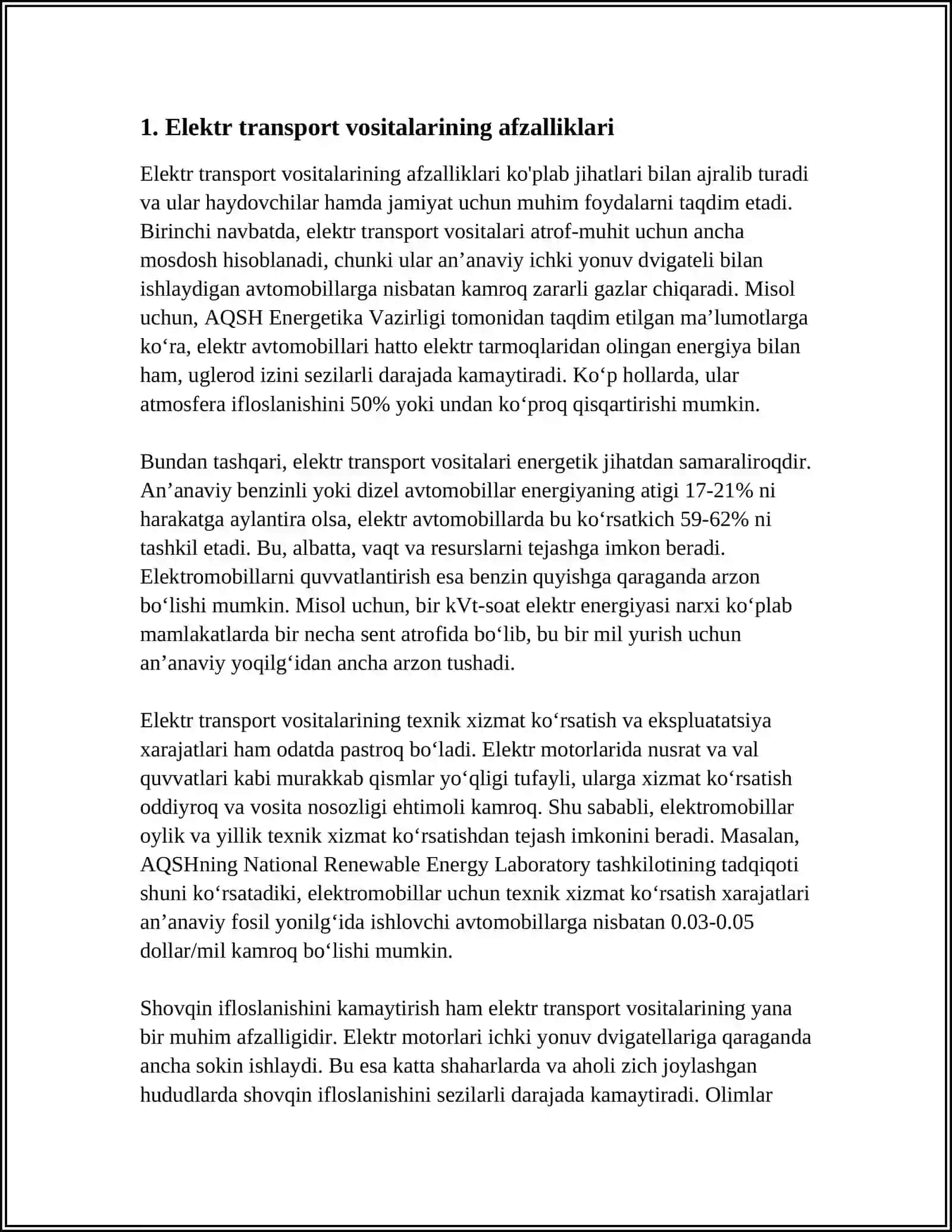 Elektr transport vositalarini joriy etishning avtotransport korxonalariqa iqtisodiy tasiri 4
