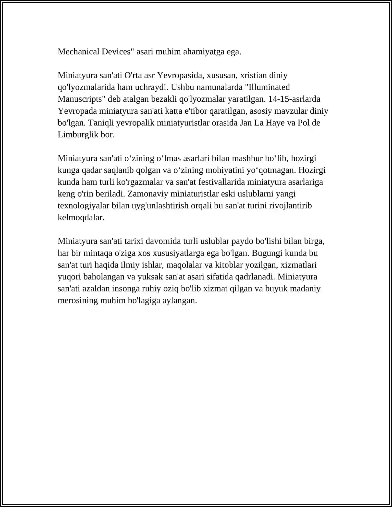 MINIATYURANI BUYUMGA CHIZISH TEXNOLOGIYASI 4