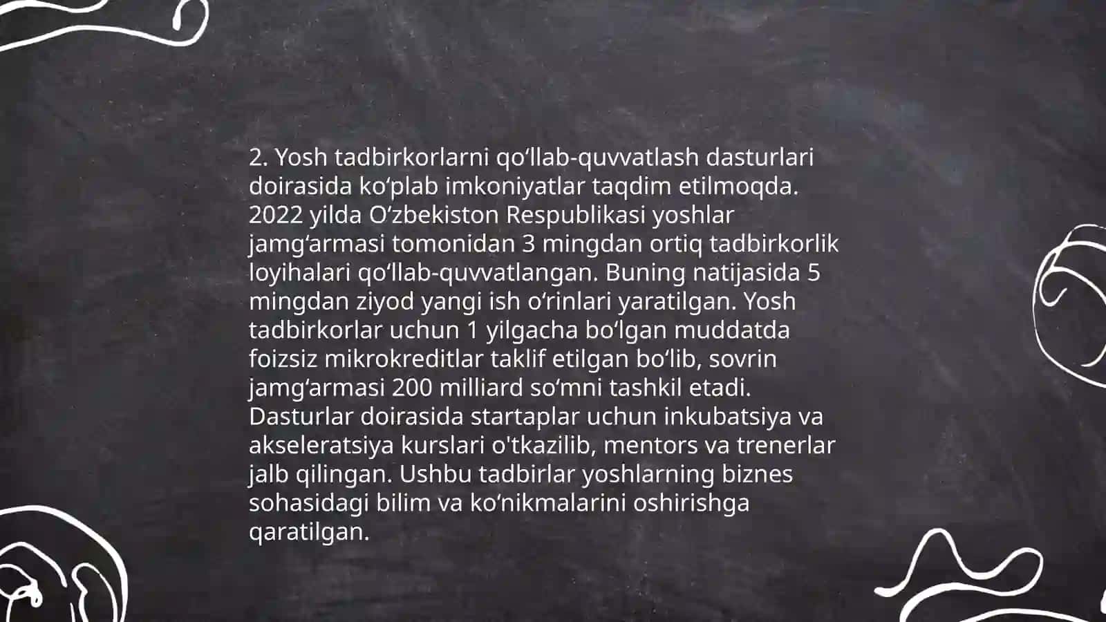 Yoshlarni tashabbuslarni qoʼlgan quvvatlash va ularga komaklashish 4