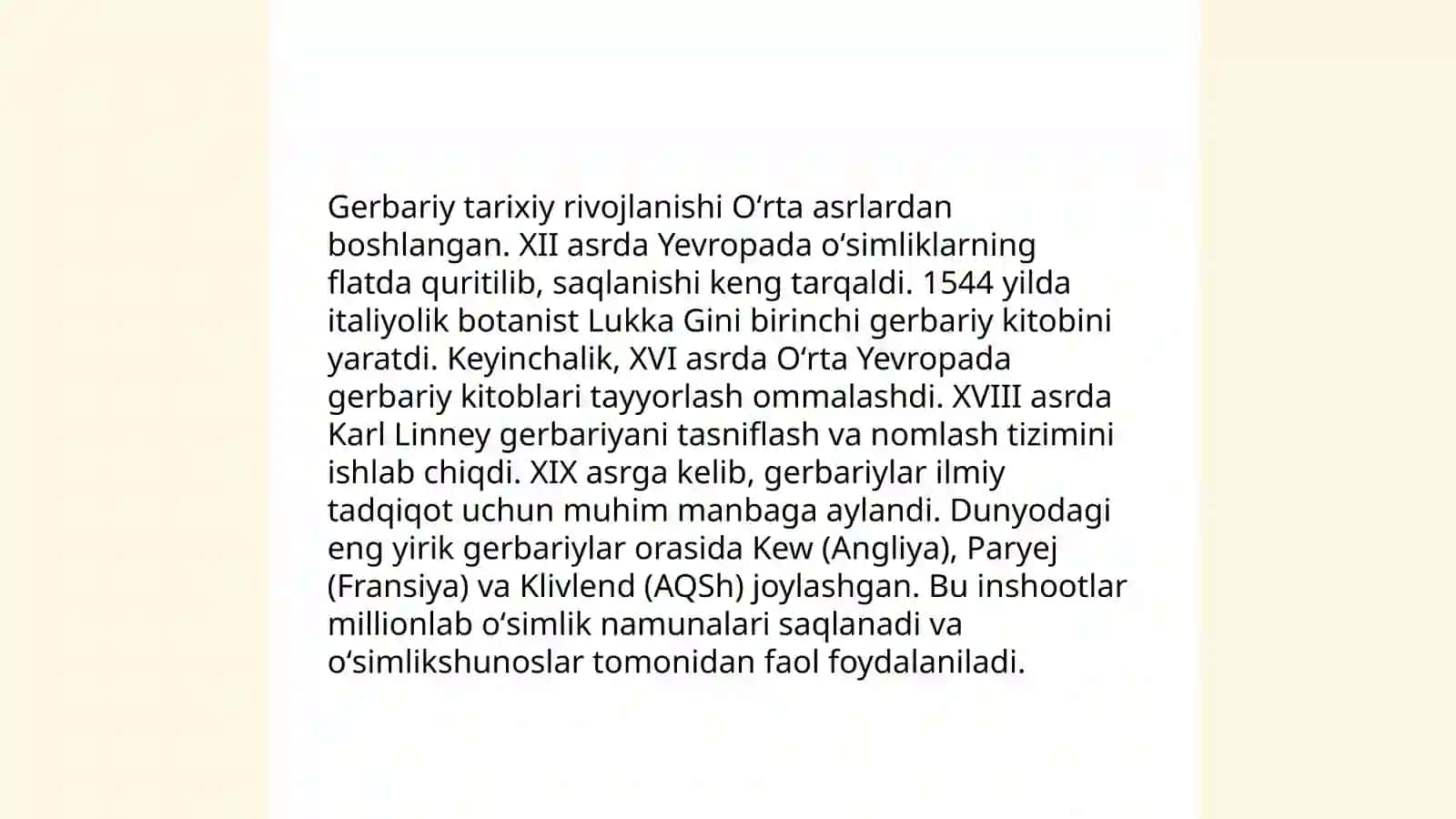 Gerbariy tayyorlash va tayyorlash usullari haqida maʼlumot oʻrganish 4