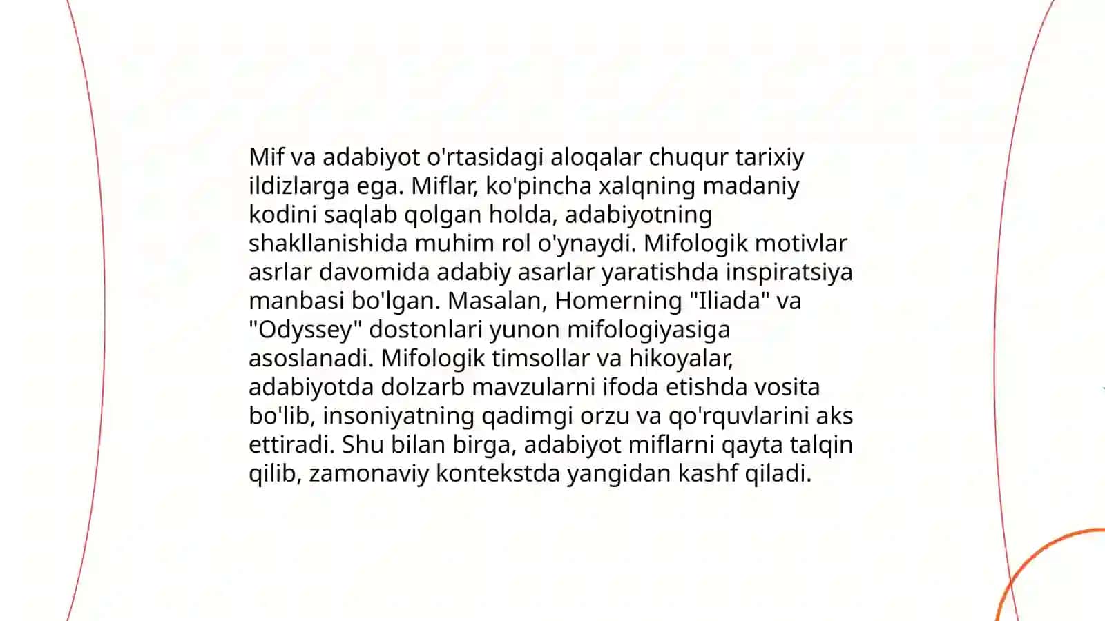 Mif va jahon adabiyoti mavzusida taqdimot tayyorlash 4