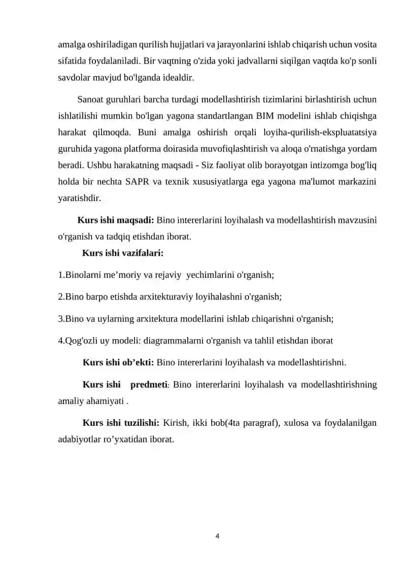 BINO INTERERLARINI LOYIHALASH VA MODELLASHTIRISH 4