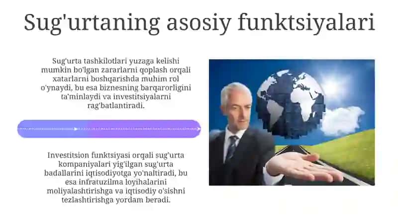 Sug'urta milliy iqtisodiyotdagi o'rni va funksiyalari 4