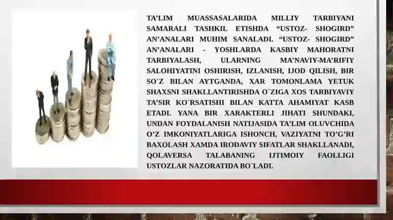 Pedagoglik kasbi rivojlantirishda Ustoz-shogirdan’analari 4